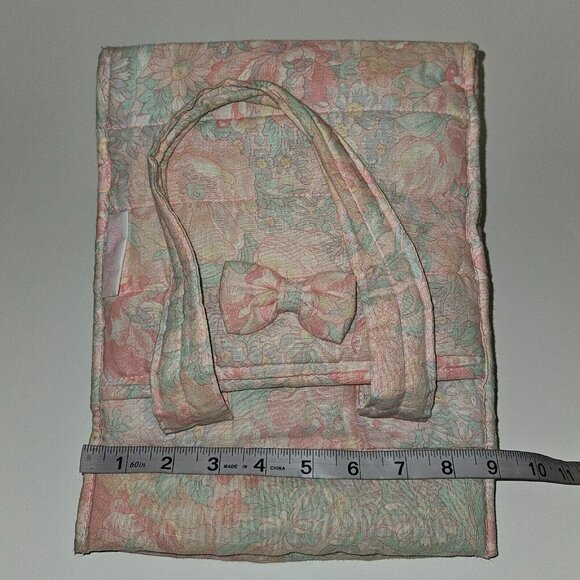 VTG Baby Connection Soft Style Pink Floral Diaper Bag Small 11x9 Green Blue READ - Picture 13 of 15
